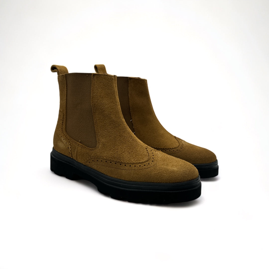 Botin Chelsea Comboni 3509 Gamuza Bronce