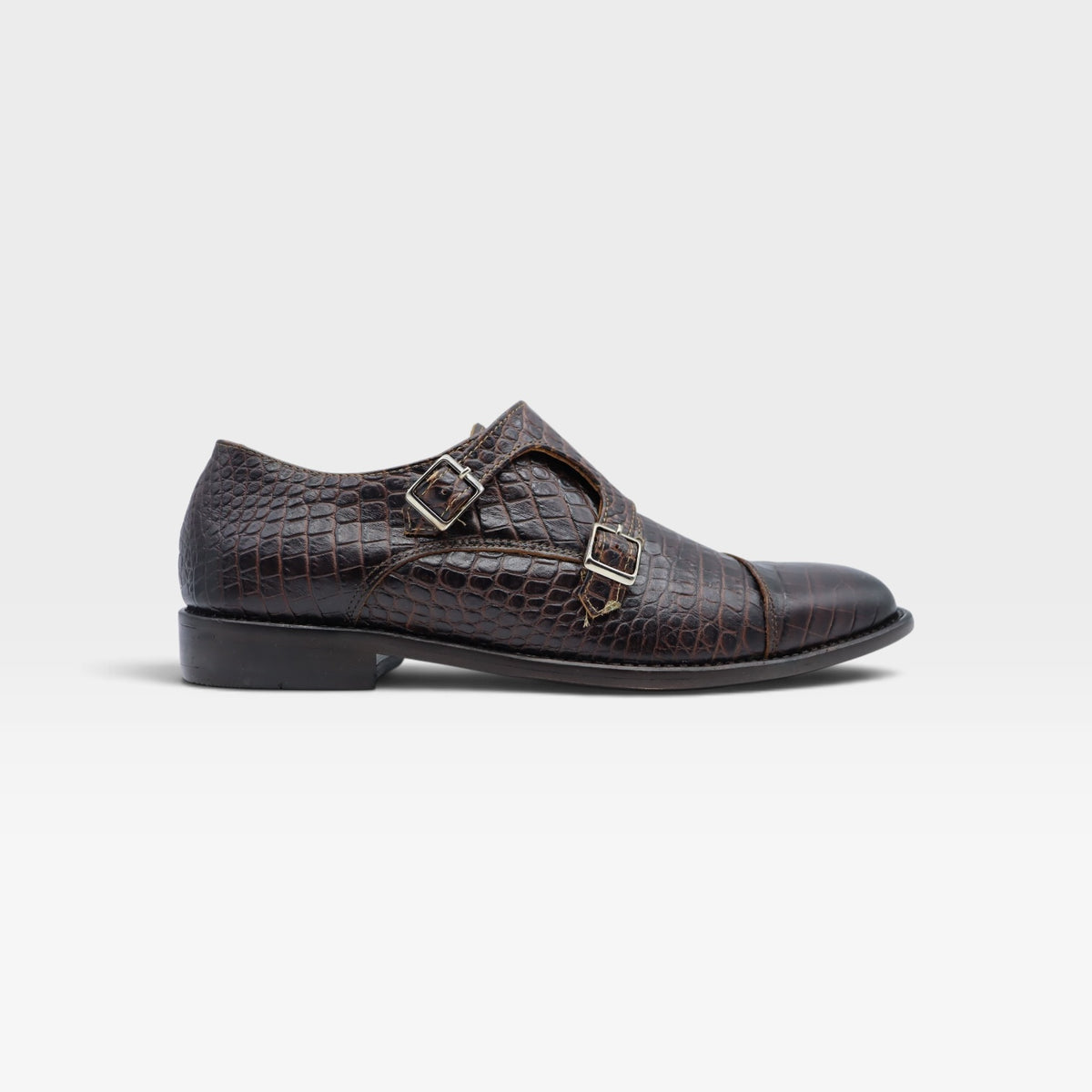 DOUBLE MONKSTRAP CROCO CAFE