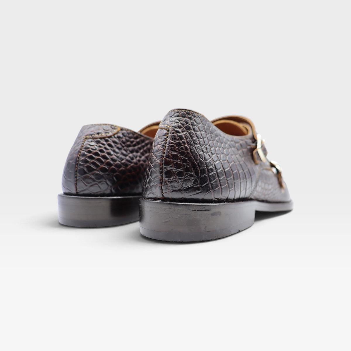 DOUBLE MONKSTRAP CROCO CAFE